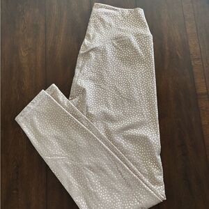 Kids Beige Polka Dot Leggings